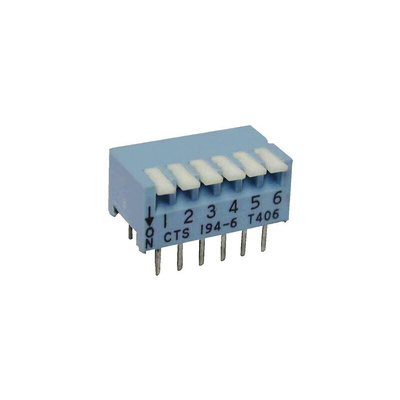 CTS 2 Way Through Hole DIP Switch SPST, Piano Actuator