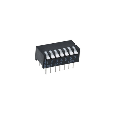 CTS 6 Way Through Hole DIP Switch SPST, Piano Actuator