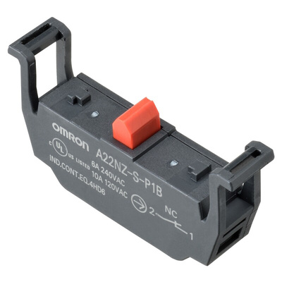 A22NZ-S-P1B | SPST Push Button Contact Block for use with A22NZ-A-C01, A22NZ-H-01