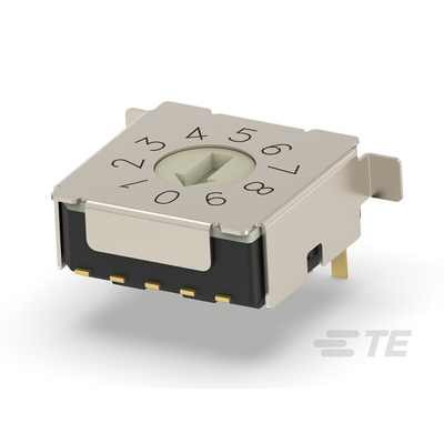 TE Connectivity 10 Way Surface Mount Rotary Switch 10P, Screwdriver Actuator