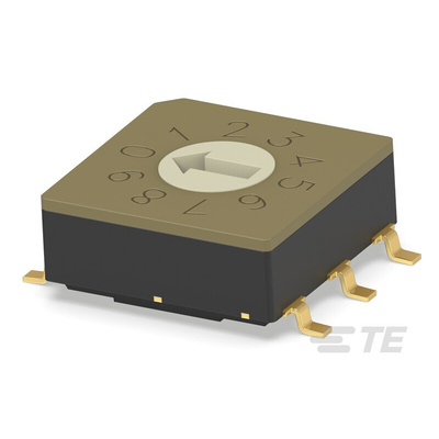 TE Connectivity 10 Way Surface Mount Rotary Switch 10P, Screwdriver Actuator