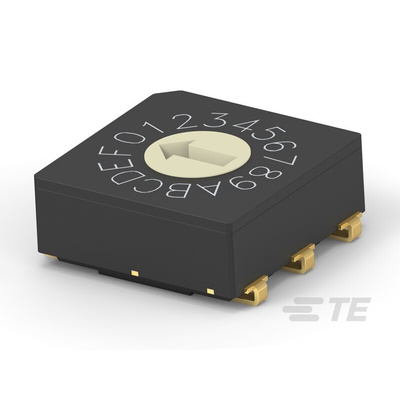 TE Connectivity 16 Way Surface Mount Rotary Switch 16P, Screwdriver Actuator