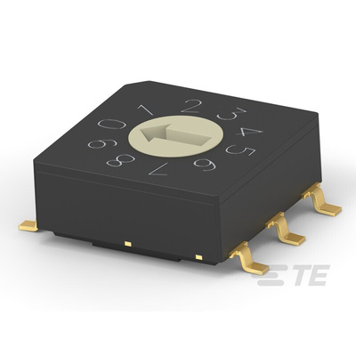 TE Connectivity 10 Way Surface Mount Rotary Switch 10P, Screwdriver Actuator