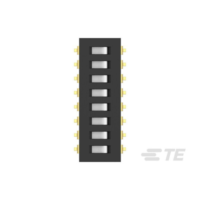TE Connectivity 8 Way Surface Mount DIP & SIP Switch SPST, Flush Slide Actuator