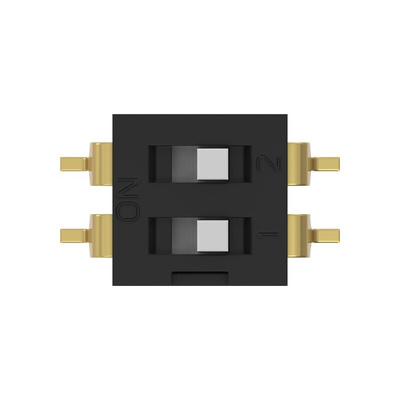 TE Connectivity 2 Way Surface Mount DIP & SIP Switch SPST, Extended Actuator
