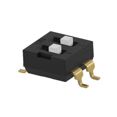 TE Connectivity 2 Way Surface Mount DIP & SIP Switch SPST, Extended Actuator