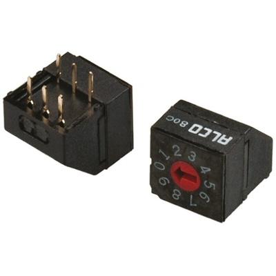 TE Connectivity 10 Way Through Hole DIP Switch 10P, Rotary Flush Actuator