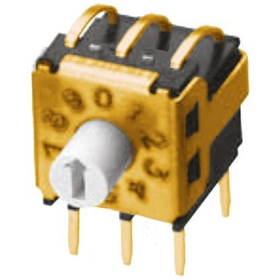 Omron 10 Way Through Hole DIP Switch, Rotary Shaft Actuator