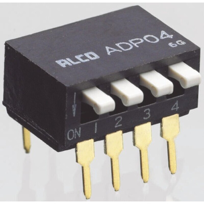 TE Connectivity 6 Way Surface Mount DIP Switch SPST, Piano Actuator