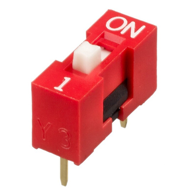 NDS-01-V | 1 Way Through Hole DIP Switch SPST, Raised Actuator