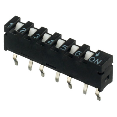 Apem 6 Way PCB SIP Switch SPST