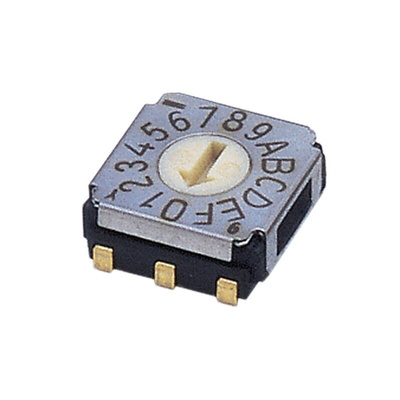 Nidec Components 16 Way Surface Mount Rotary Switch, Rotary Coded Actuator