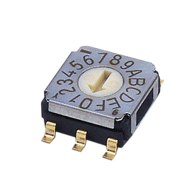 Nidec Components 16 Way Surface Mount Rotary Switch, Rotary Coded Actuator