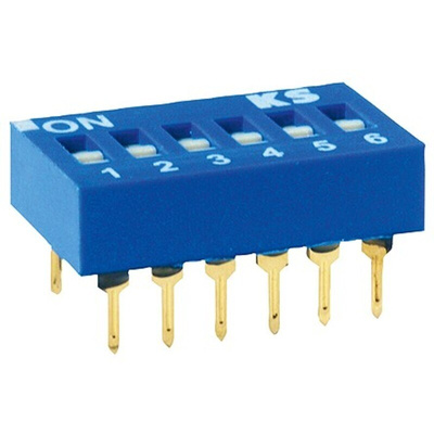KNITTER-SWITCH 4 Way PCB DIP Switch 4PST, Flat Actuator