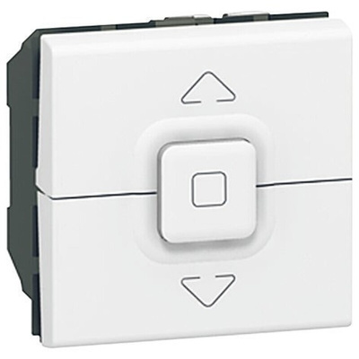 Legrand White Roller Shutter Switch,6A, Mosaic Series