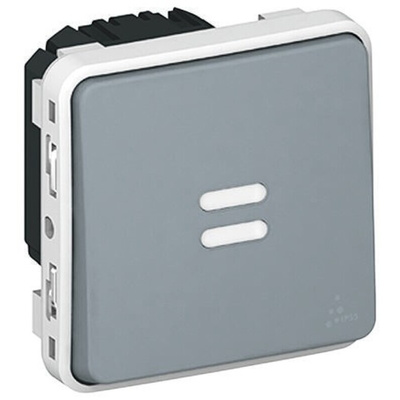 Legrand Grey Outdoor Light Switch, Plexo