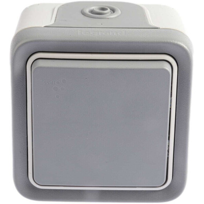 Legrand Grey Outdoor Light Switch, Plexo