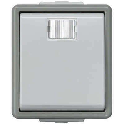 Siemens Grey Push Button Light Switch, 1 Way, 1 Gang, Delta