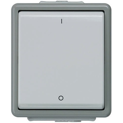Siemens Grey Rocker Light Switch, 1 Gang, Delta
