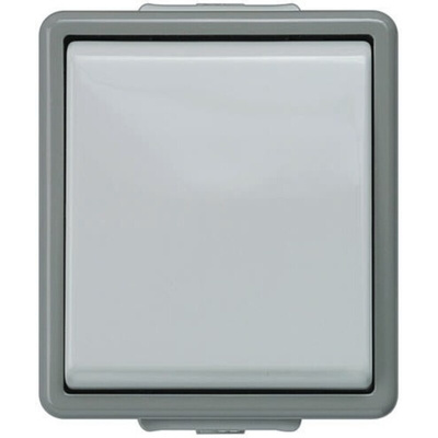 Siemens Grey Rocker Light Switch, 2 Way, 1 Gang, Delta