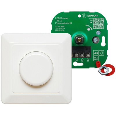 Bodo Ehmann 2 Way 1 Gang Dimmer Switch, 230V, 50W