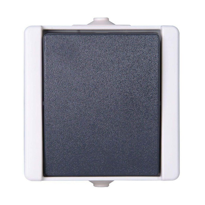 Kopp Grey Rocker Light Switch, 1 Way, 1 Gang