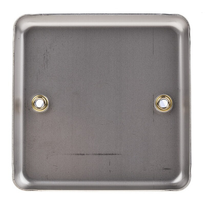 MK Electric 1 Gang Stainless Steel Blanking Plate