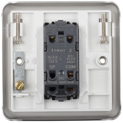 MK Electric White Rocker Light Switch, 2 Way, 1 Gang, K4671