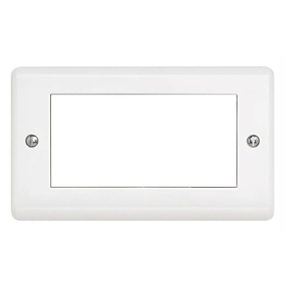 Contactum White 2 Gang Light Switch Cover