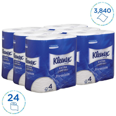 8484 | Kimberly Clark 4 rolls of 3840 Sheets Toilet Roll, 4 ply