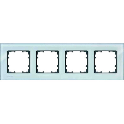 Siemens White 4 Gang Frame