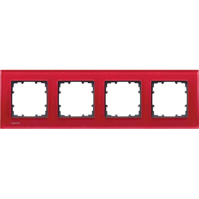 Siemens White 4 Gang Frame
