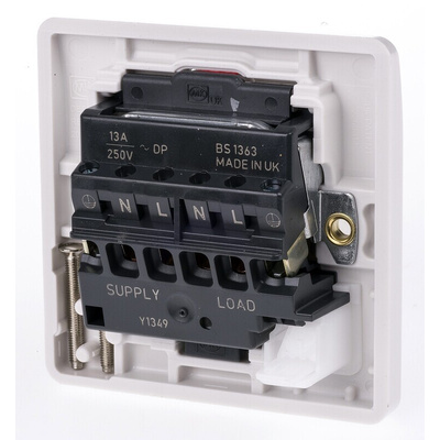 MK Electric 13A, 1 Gang Switched Fused Spur