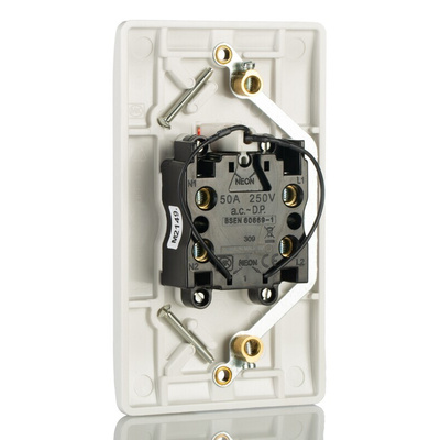 MK Electric White Rocker Light Switch, Logic Plus