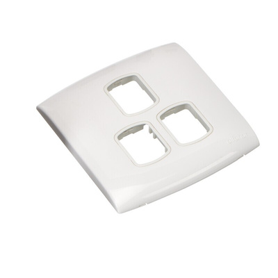 Contactum White 3 Gang Light Switch Cover
