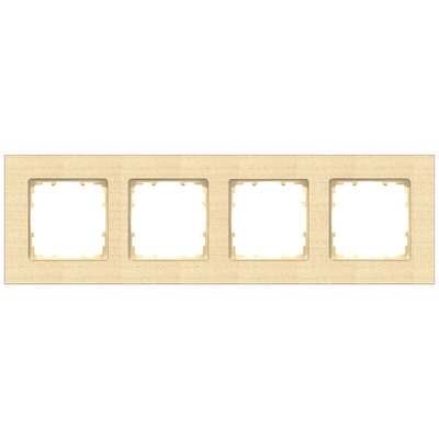 Siemens White 4 Gang Frame