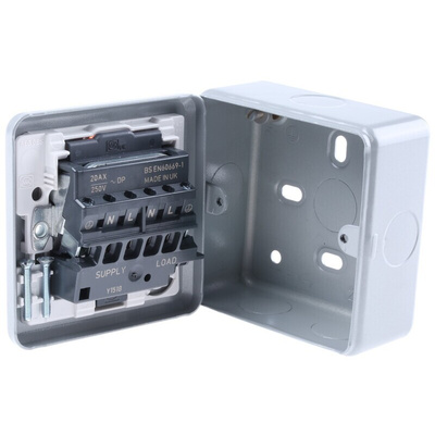MK Electric Silver Metal Clad Switch, 1 Gang, Metalclad
