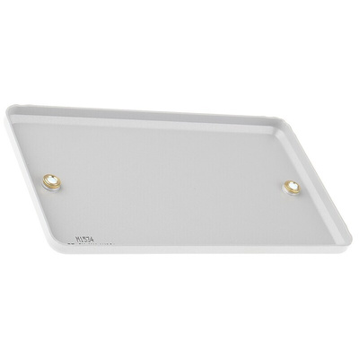 MK Electric Silver 2 Gang Blanking Plate