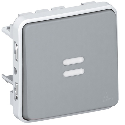 Legrand Grey Push Button Light Switch, 1 Way