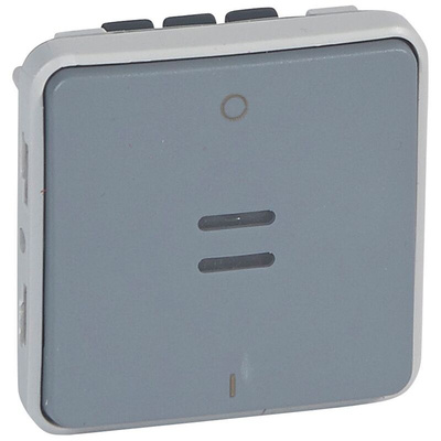 Legrand Grey Push Button Light Switch, 1 Way