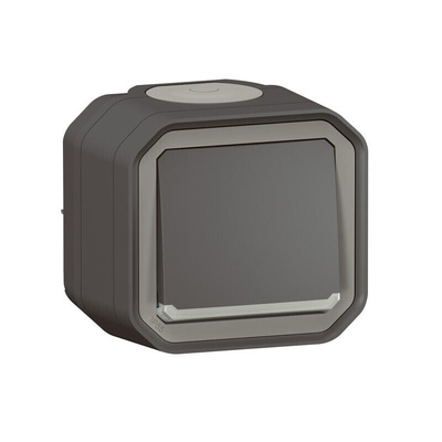 Legrand Grey Push Button Light Switch, 1 Way