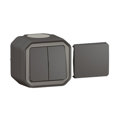 Legrand Grey Push Button Light Switch, 1 Way