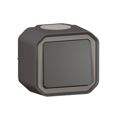Legrand Grey Push Button Light Switch, 1 Way