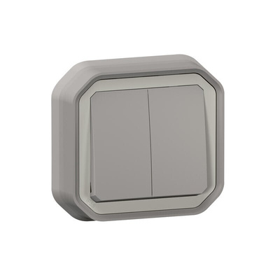 Legrand Grey Push Button Light Switch, 1 Way