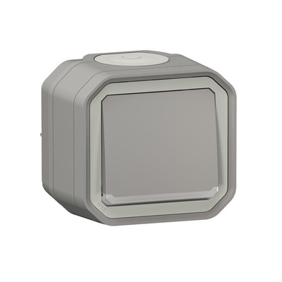 Legrand Grey Push Button Light Switch, 1 Way