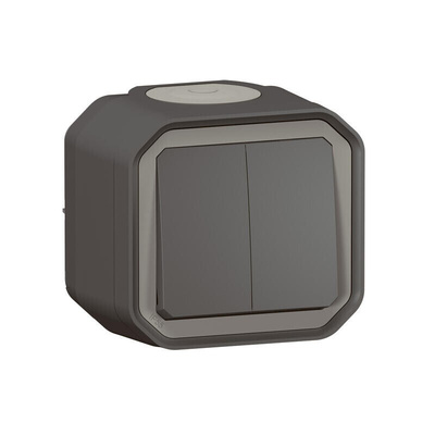 Legrand Grey Push Button Light Switch, 1 Way