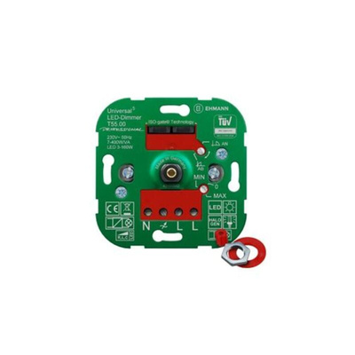 Bodo Ehmann 2 Way 1 Gang Rotary Lever LED Dimmer, 230V, 160W