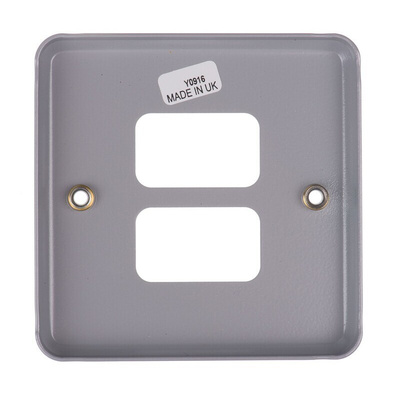 MK Electric Grey 2 Gang Light Switch Cover