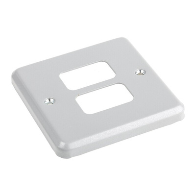 MK Electric Grey 2 Gang Light Switch Cover