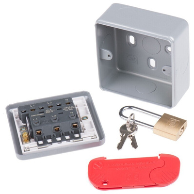 MK Electric Silver Metalclad Fan Isolator Switch, 250V, IP2X